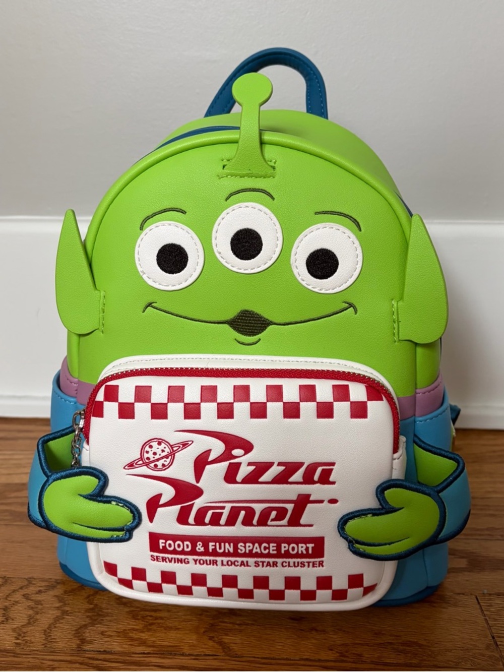 Loungefly Disney Pixar Toy Story Alien Pizza Planet Mini Backpack